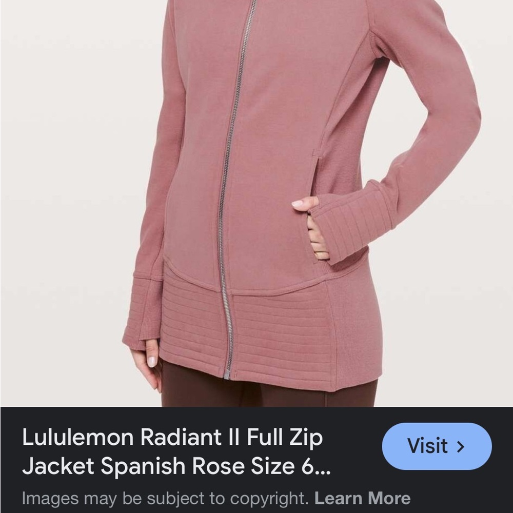 lululemon athletica Women's Radiant II Full Zip Jacket - Spanish Rose